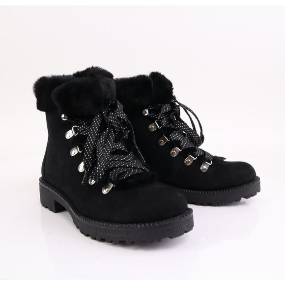 NIB J Crew Women's Nordic Shearling Boot Bootie Black 6 $228+ - Picture 3 of 7